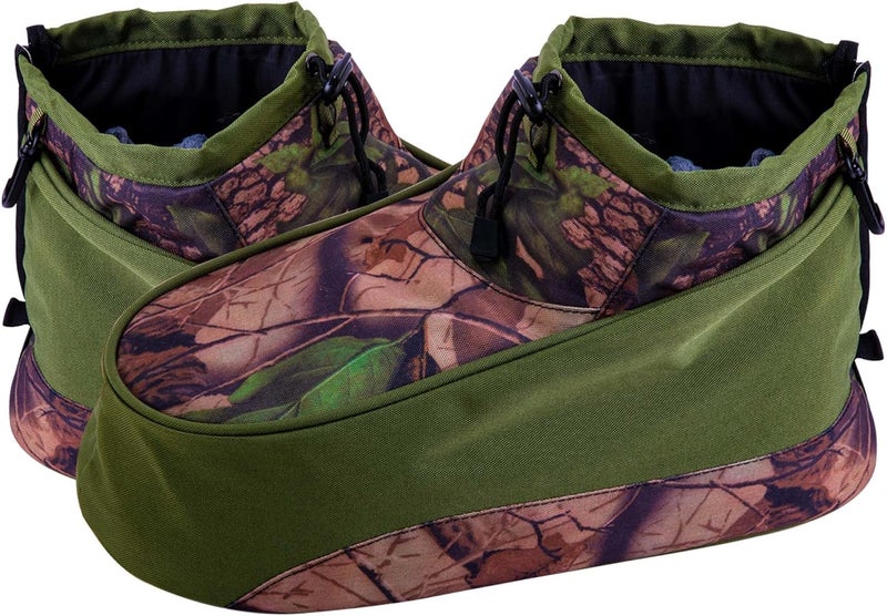 RunNico Waterproof Camo Boot Insulated Covers, 600D Hunting Non-Slip Boot Cover with Adjustable Drawstring, Cold Weather Boot Insulators for Men Women Hunting Camping Fishing Wildlife Photography(M,L) - Image 1